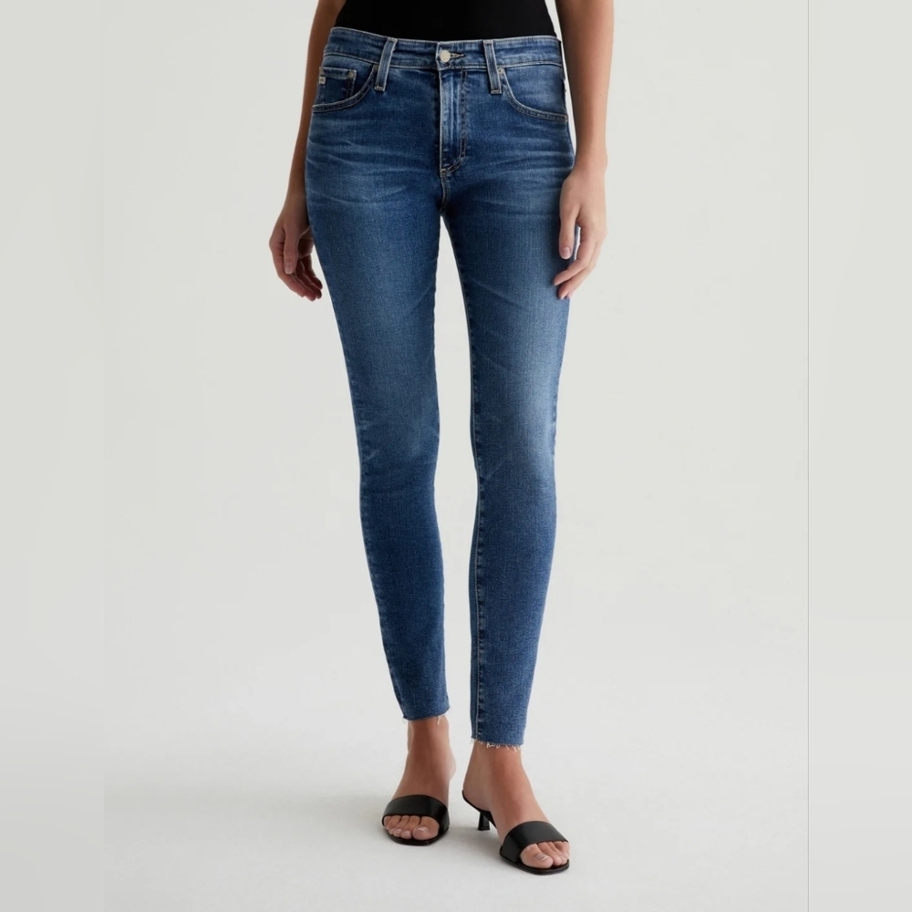 AG Adriano Goldschmied Dark Blue Ankle Skinny Jeans